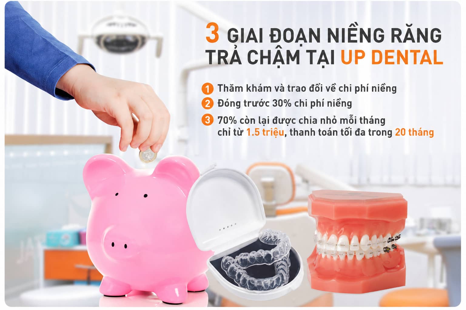 các giai đoạn niềng răng trả góp
