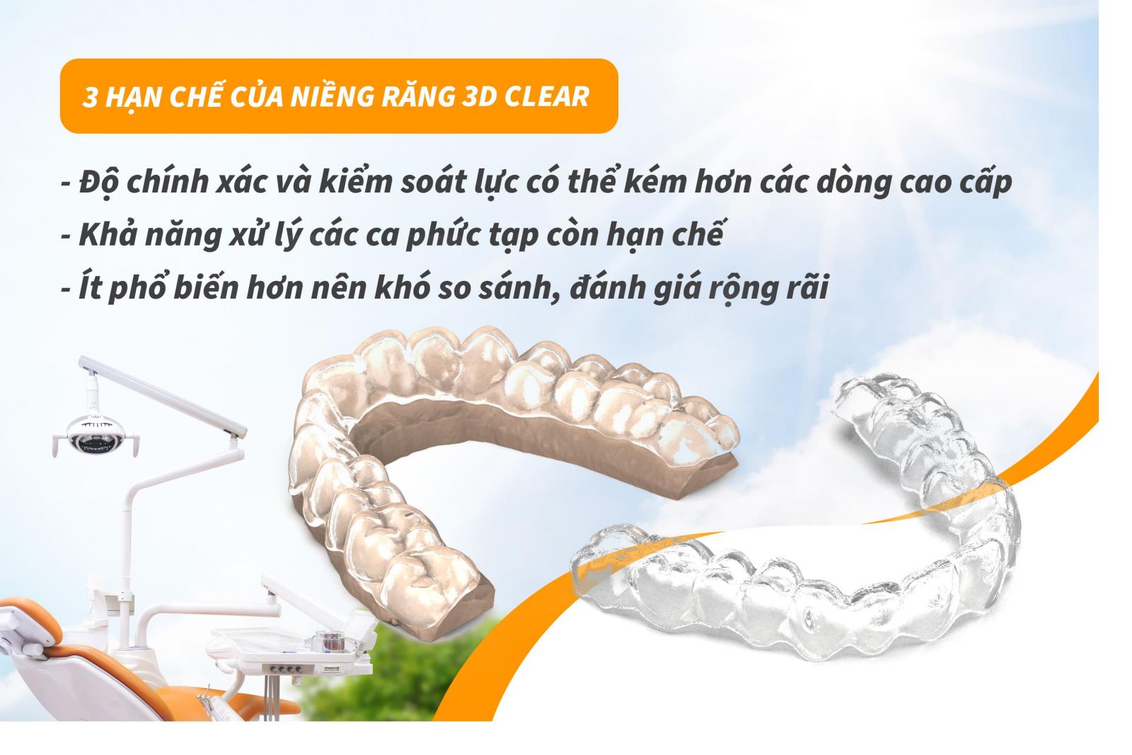 3 hạn chế của niềng răng 3D Clear 