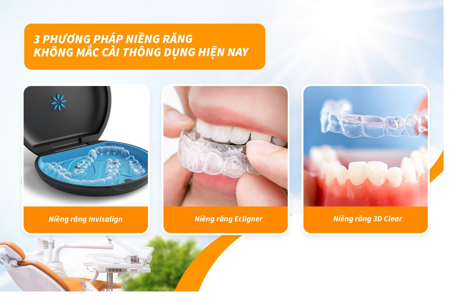 3 phương pháp niềng răng không mắc cài thông dụng hiện nay