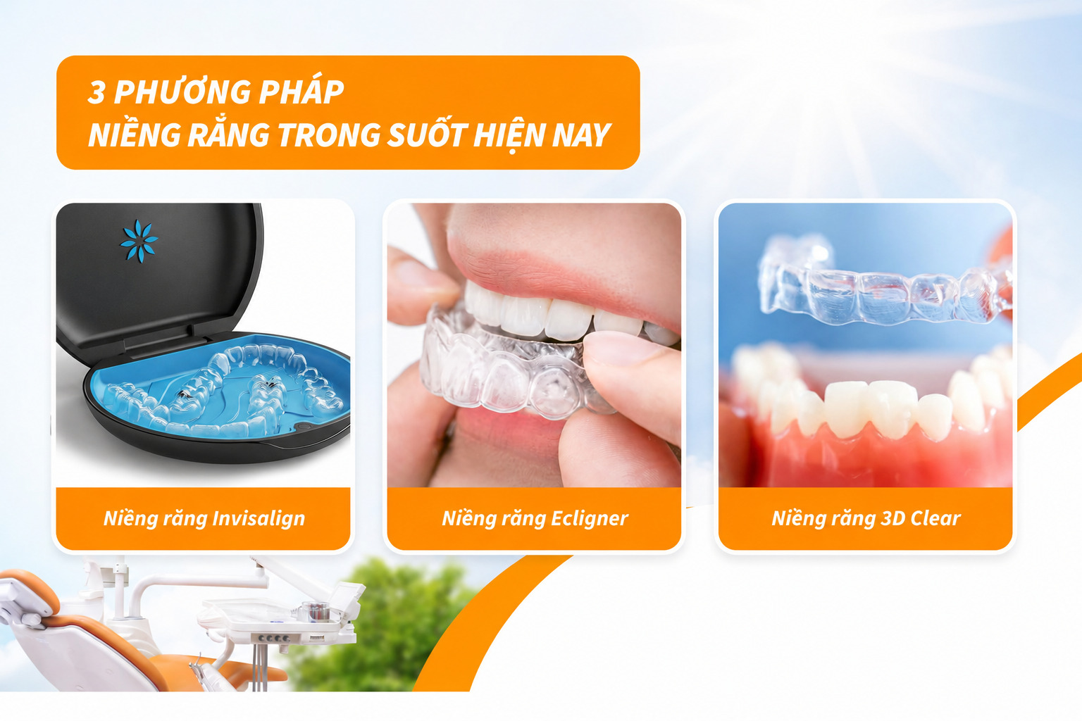 3 phương pháp niềng răng trong suốt hiện nay