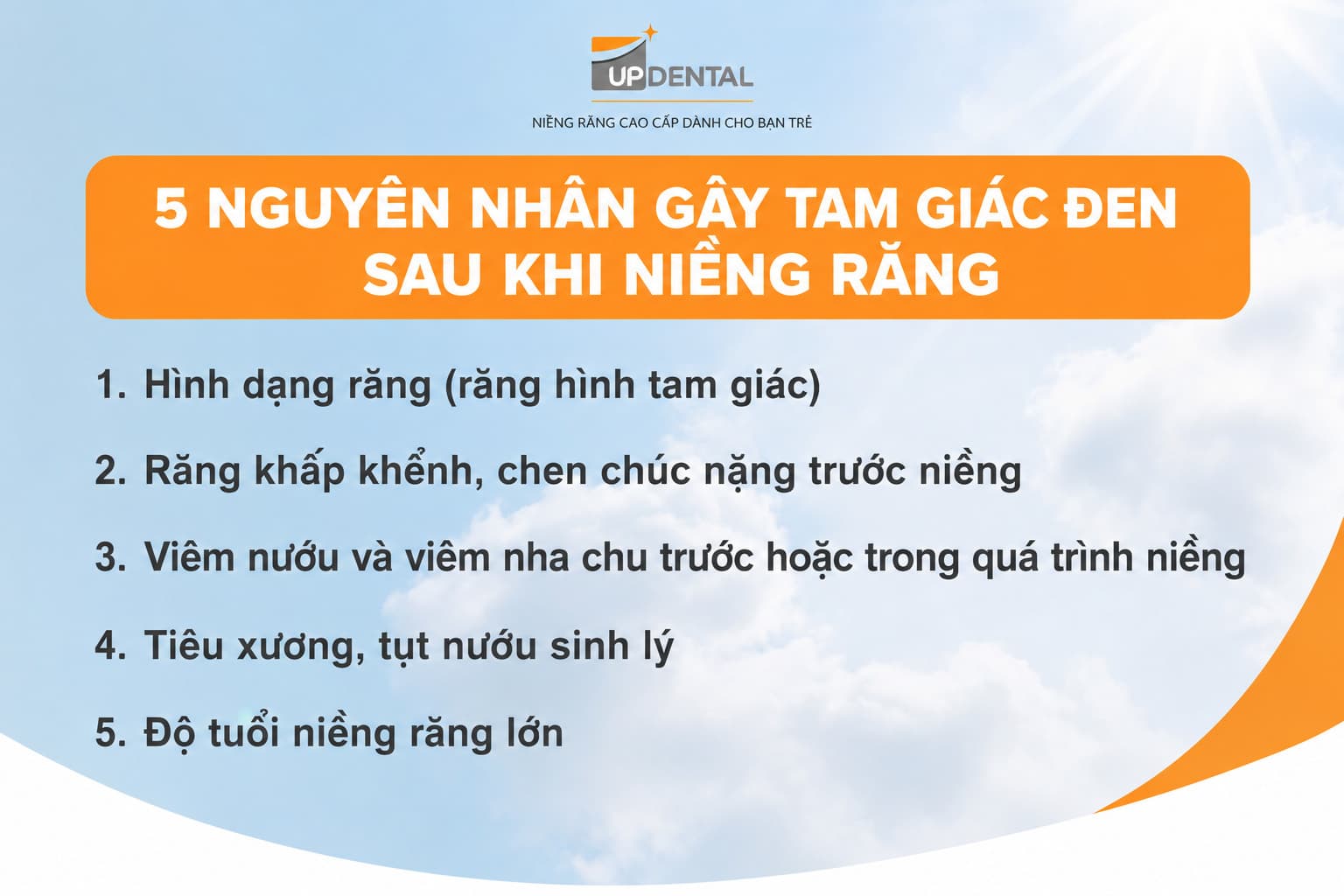 5 nguyên nhân gây tam giác đen sau khi niềng răng