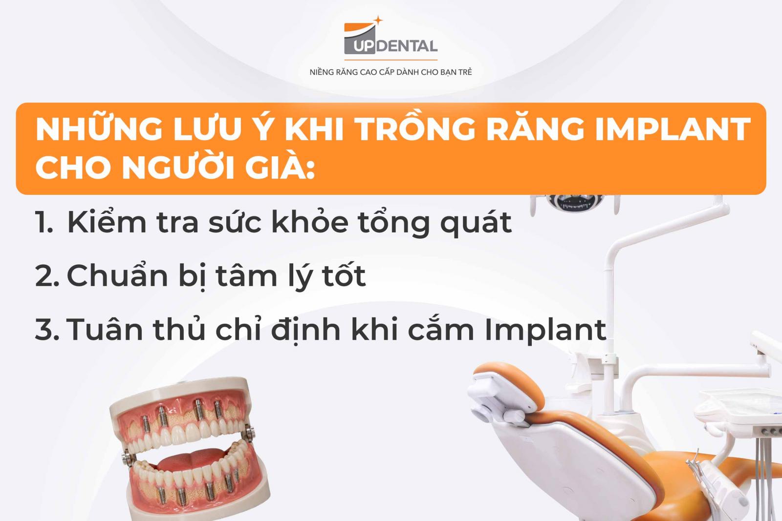 Những lưu ý khi trồng răng Implant cho người già?