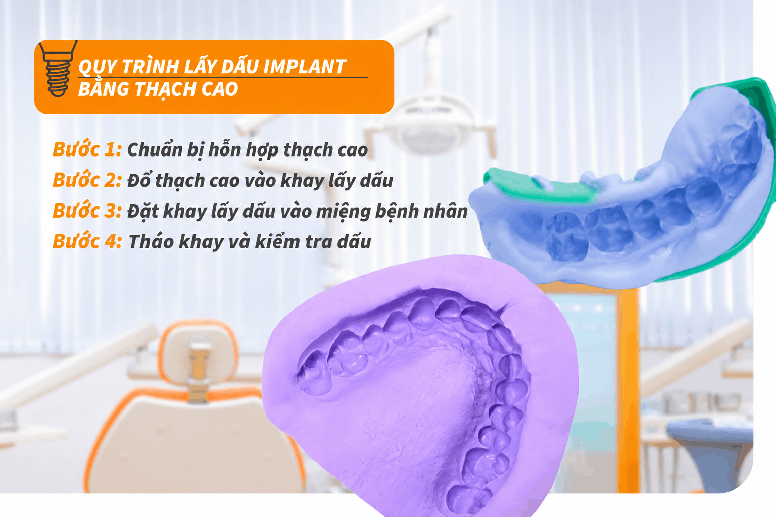 Quy trình lấy dấu Implant bằng thạch cao