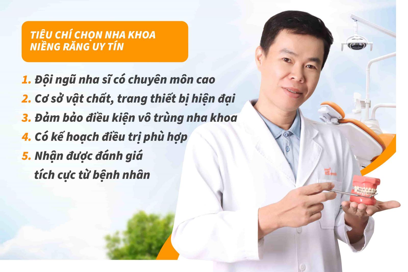 Tiêu chí chọn nha khoa niềng răng uy tín
