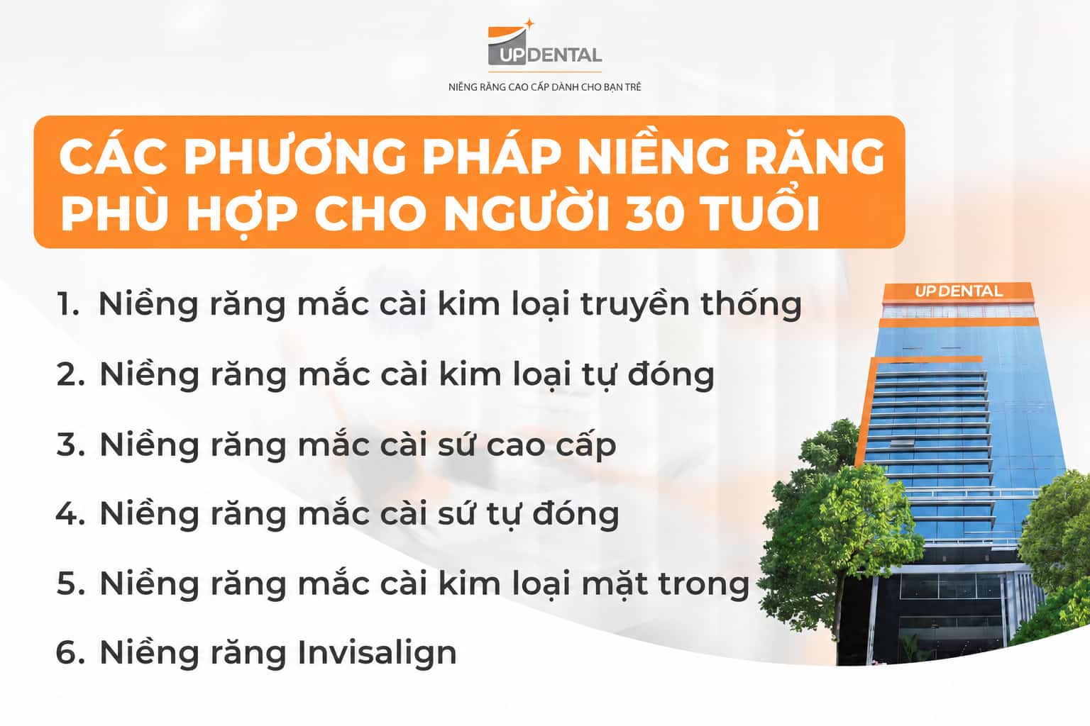 Các phương pháp niềng răng phù hợp cho người 30 tuổi