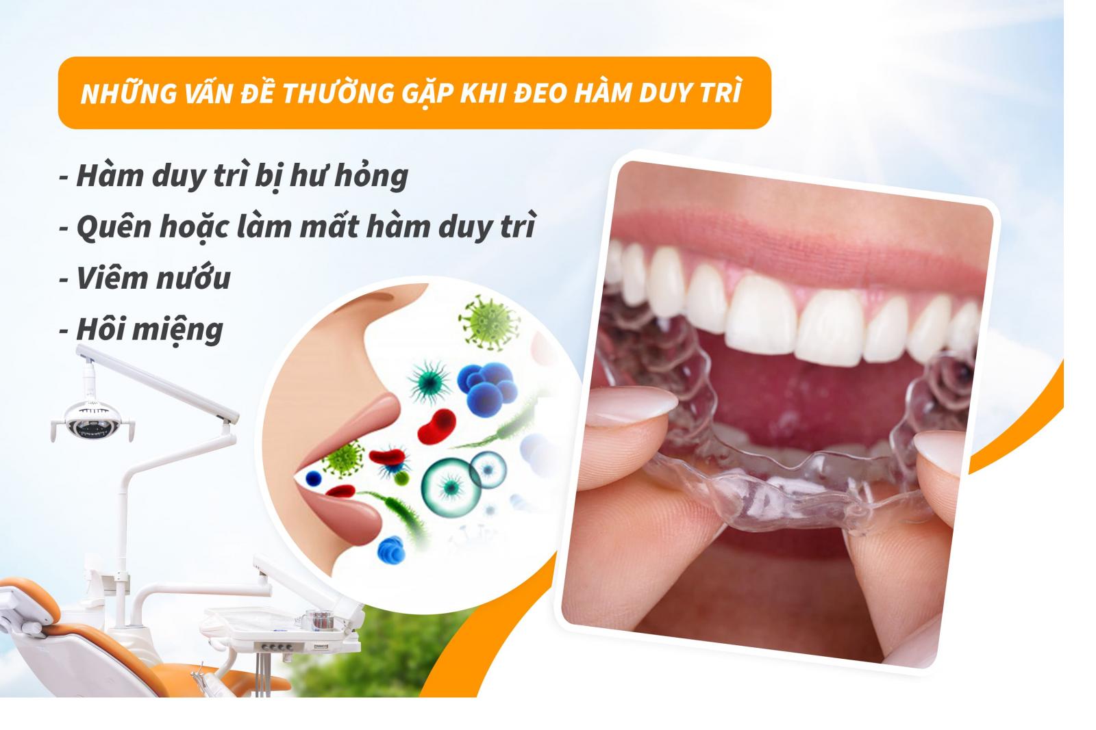 Những vấn đề thường gặp trong quá trình đeo hàm duy trì