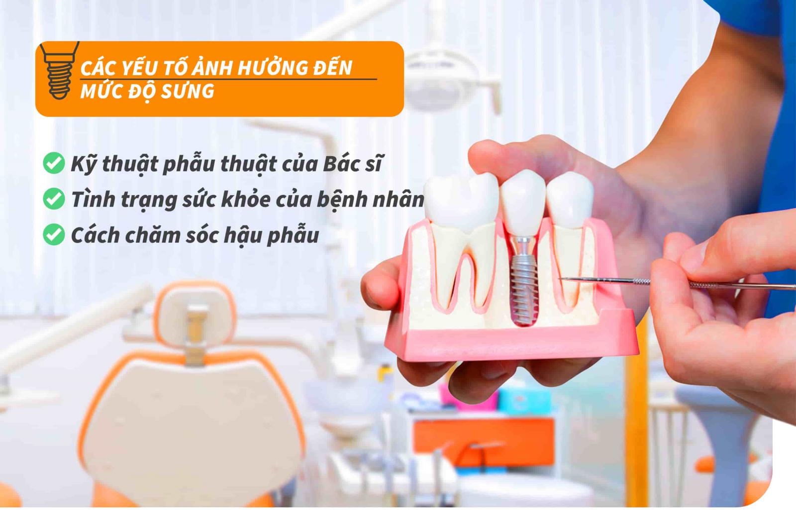Các yếu tố ảnh hưởng đến mức độ sưng 