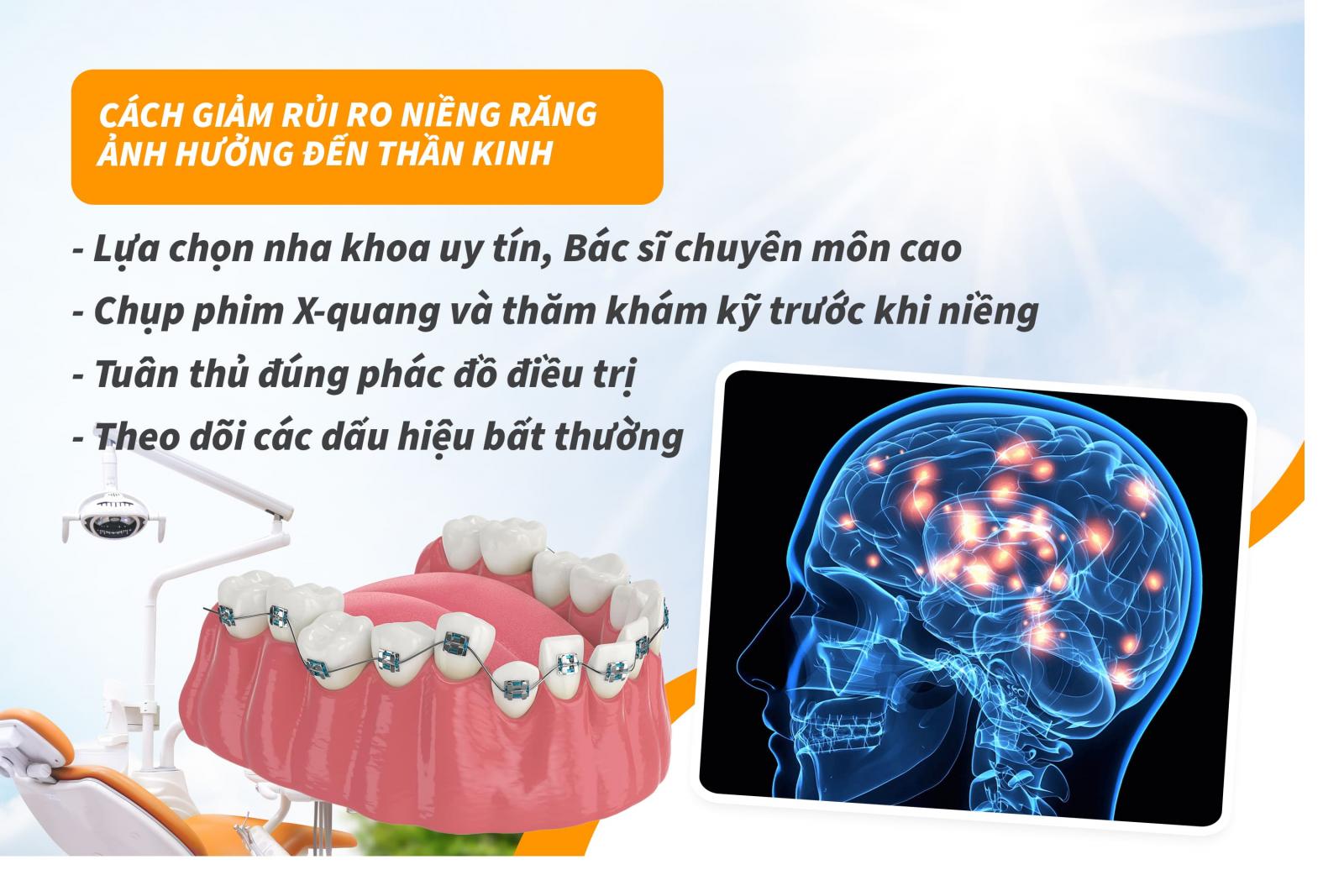 Cách giảm rủi ro niềng răng ảnh hưởng đến thần kinh