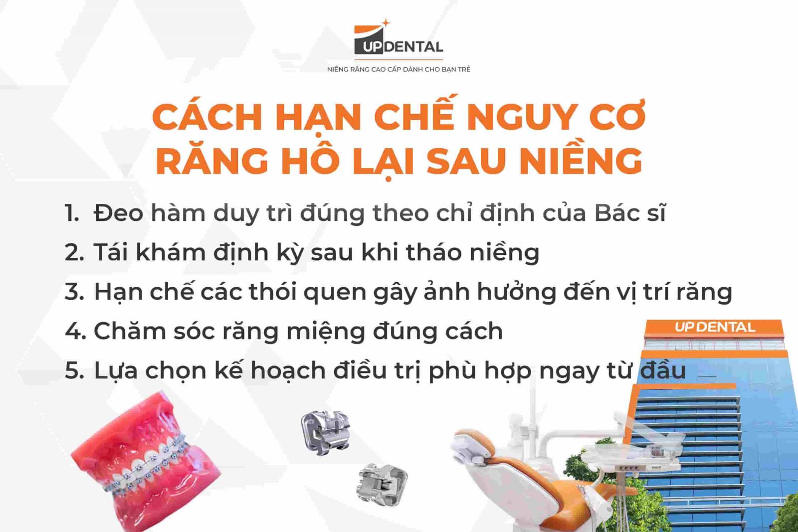 Cách hạn chế nguy cơ răng hô lại sau niềng