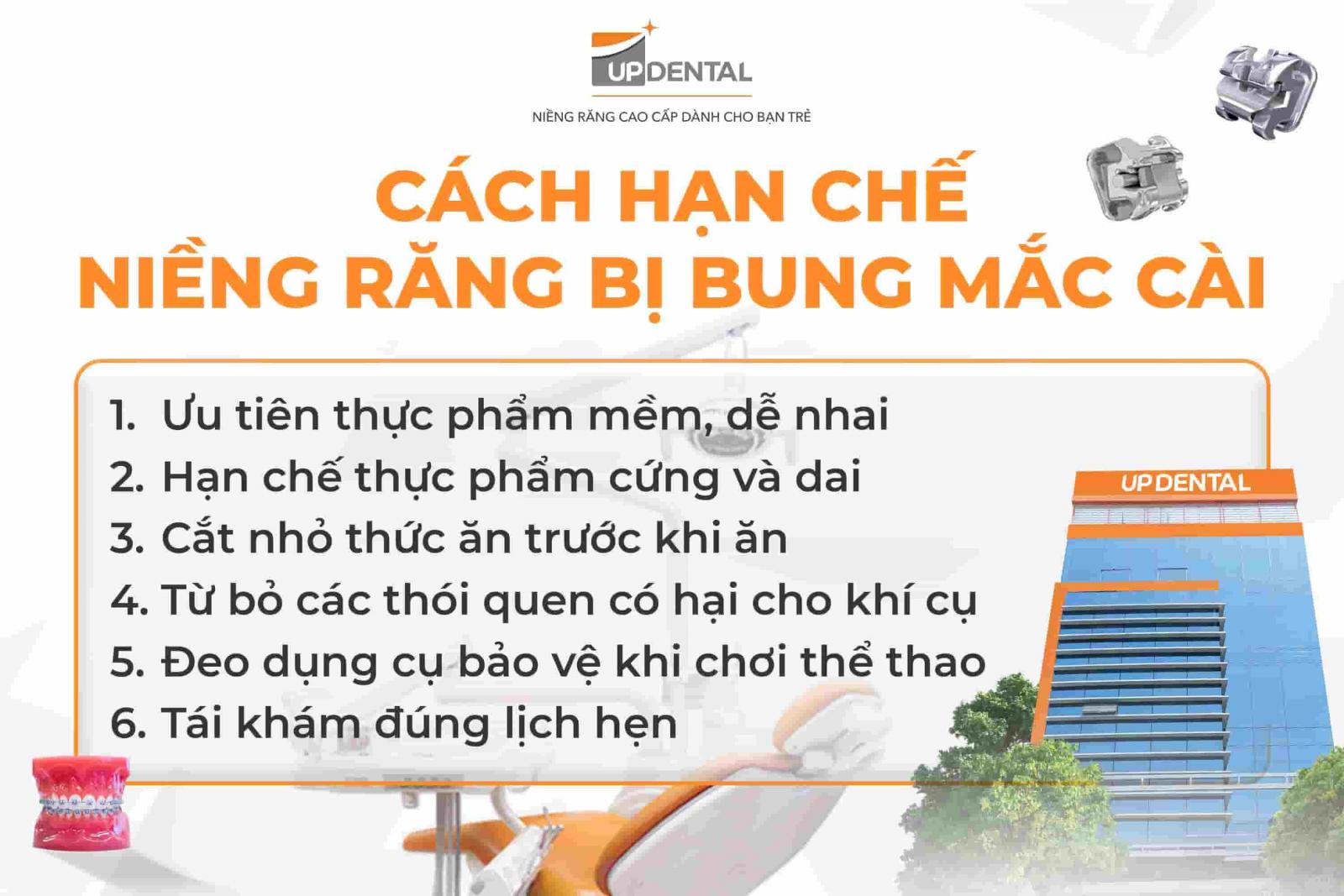 Cách hạn chế niềng răng bị bung mắc cài