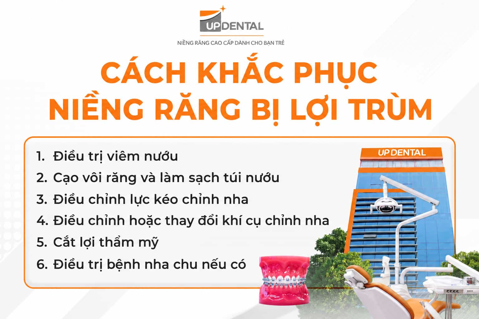 6 cách khắc phục niềng răng bị lợi trùm