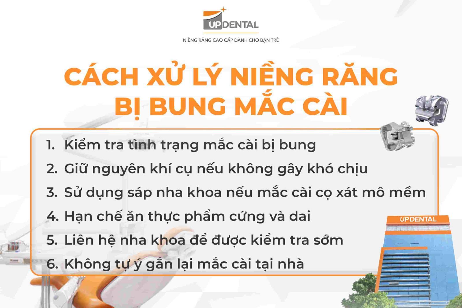 Cách xử lý niềng răng bị bung mắc cài