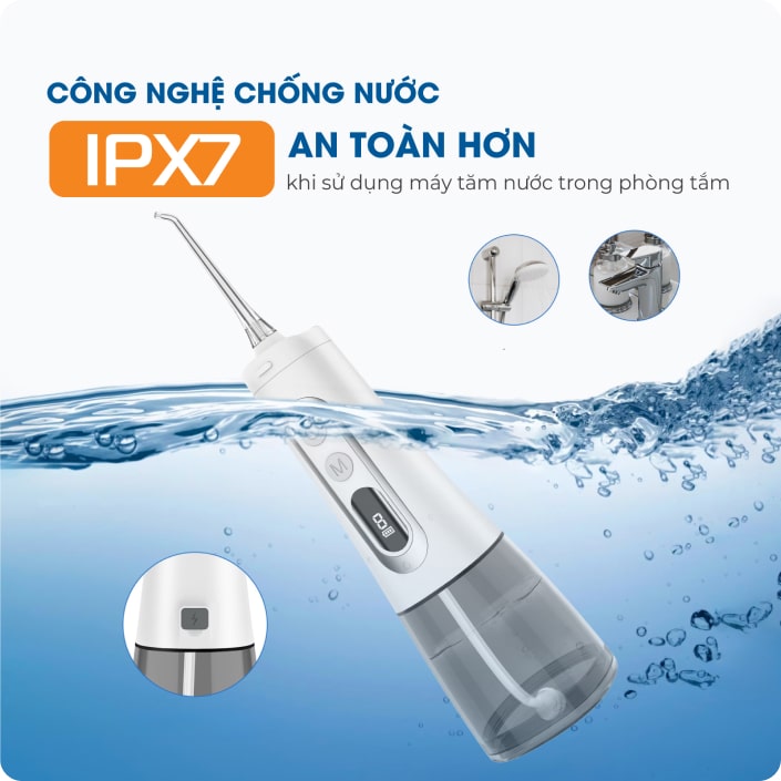Chống nước tuyệt đối chuẩn IPX7 đảm bảo an toàn và bền bỉ