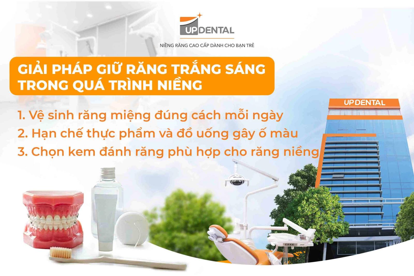 Giải pháp giữ răng trắng sáng trong quá trình niềng