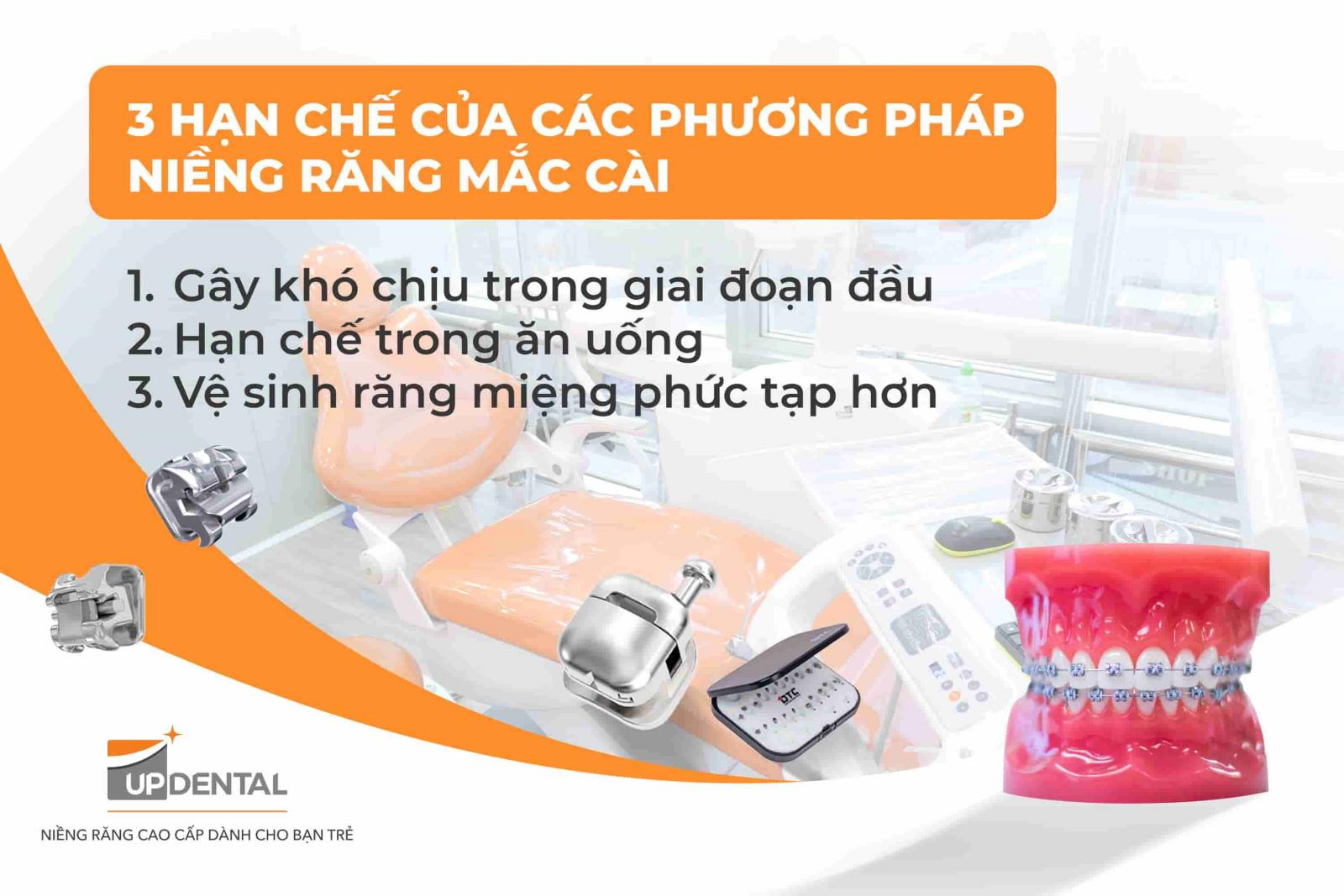 Hạn chế của các phương pháp niềng răng mắc cài
