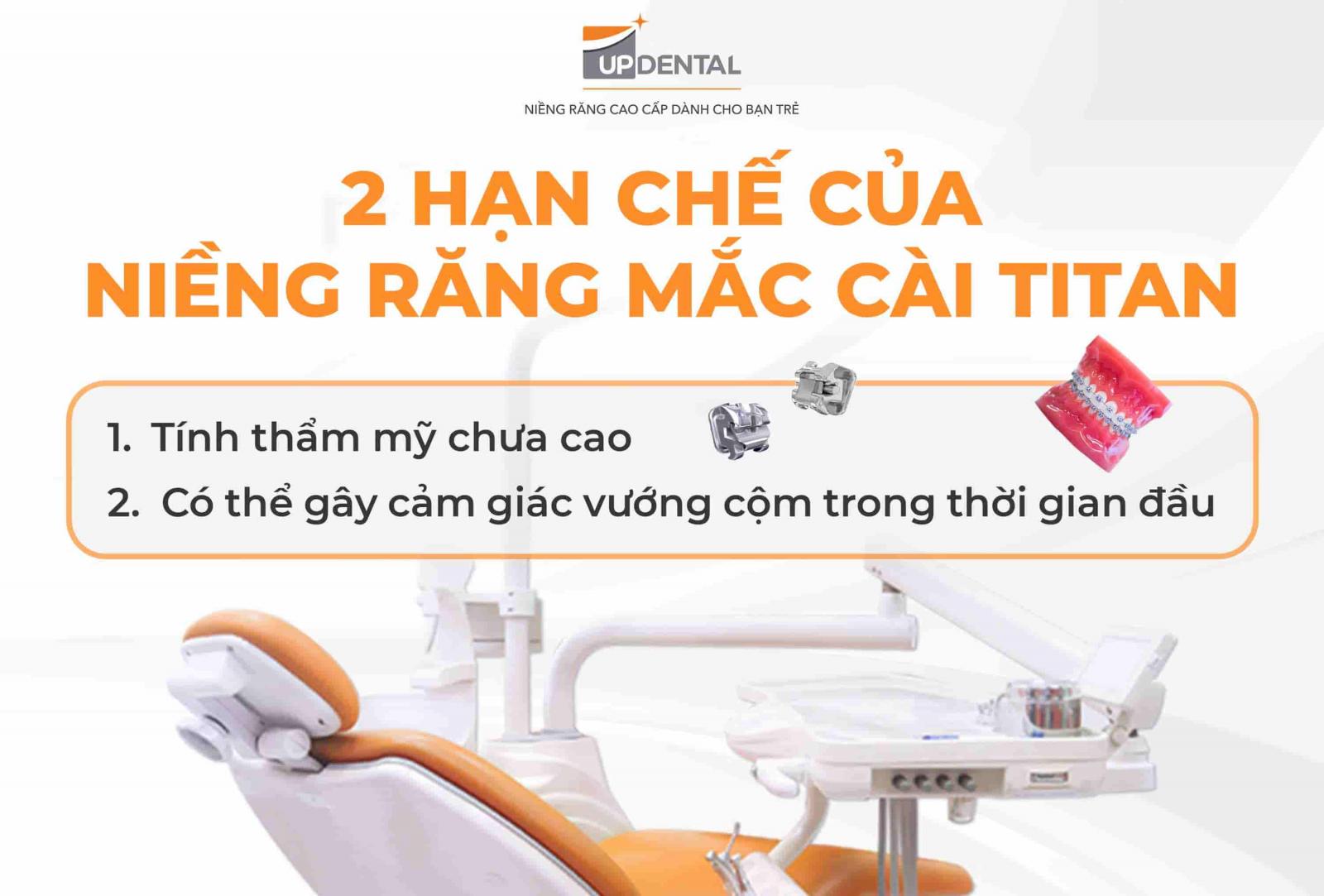 2 hạn chế của niềng răng mắc cài Titan