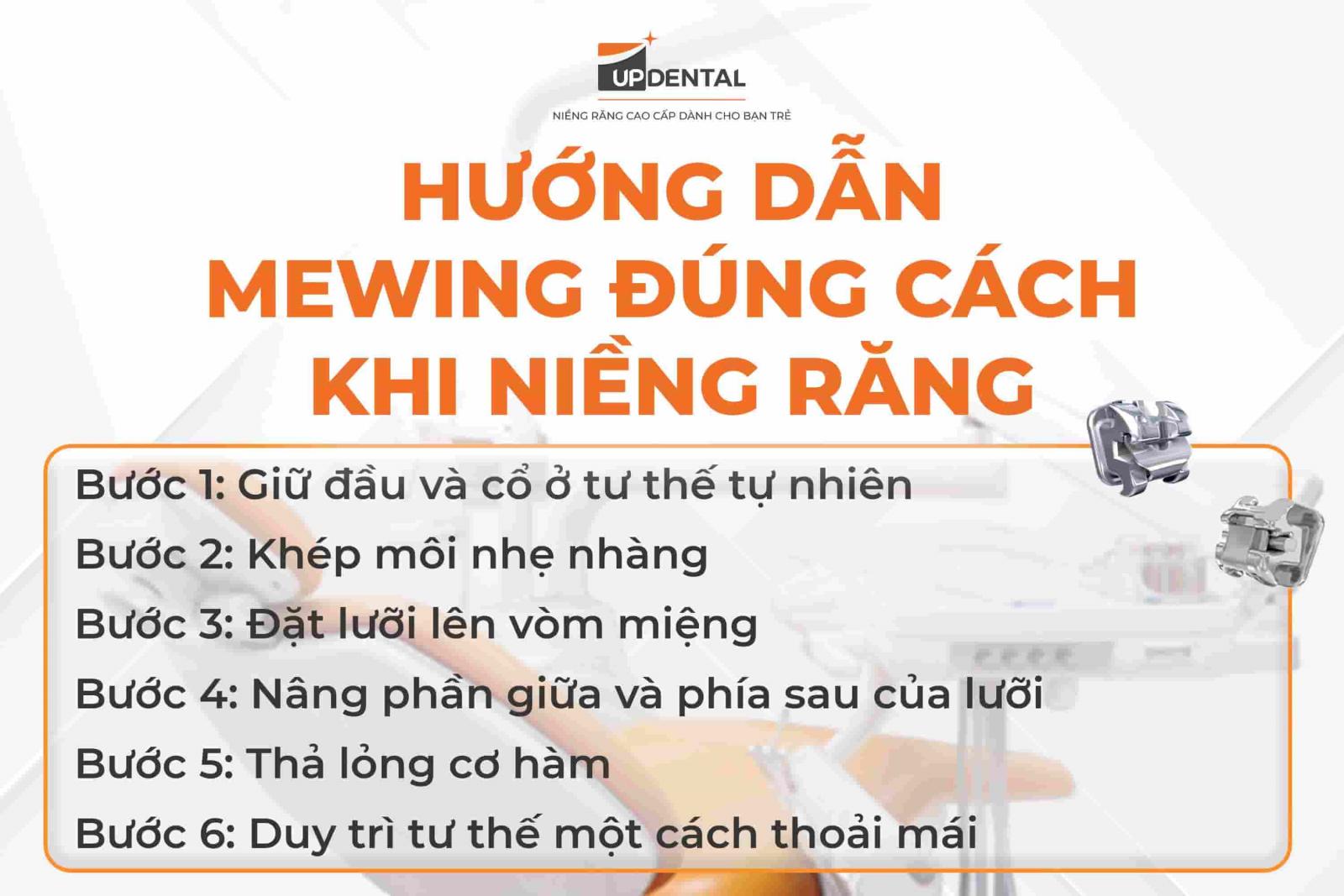 Hướng dẫn mewing đúng cách khi niềng răng