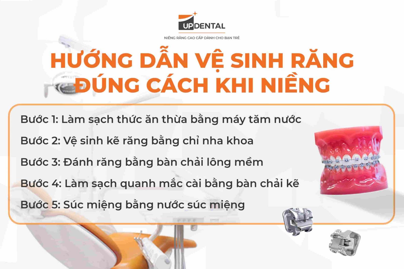 Hướng dẫn vệ sinh răng đúng cách khi niềng
