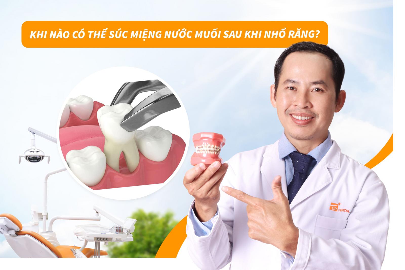 Khi nào có thể súc miệng nước muối sau khi nhổ răng?