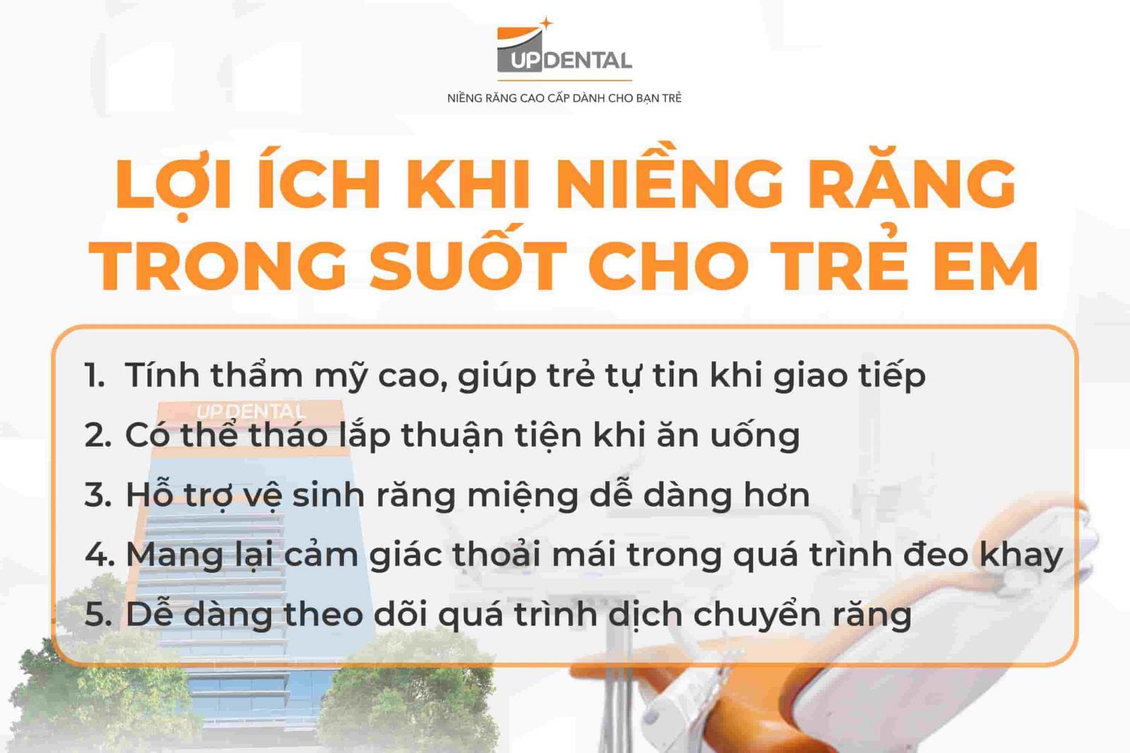 Lợi ích khi niềng răng trong suốt cho trẻ em