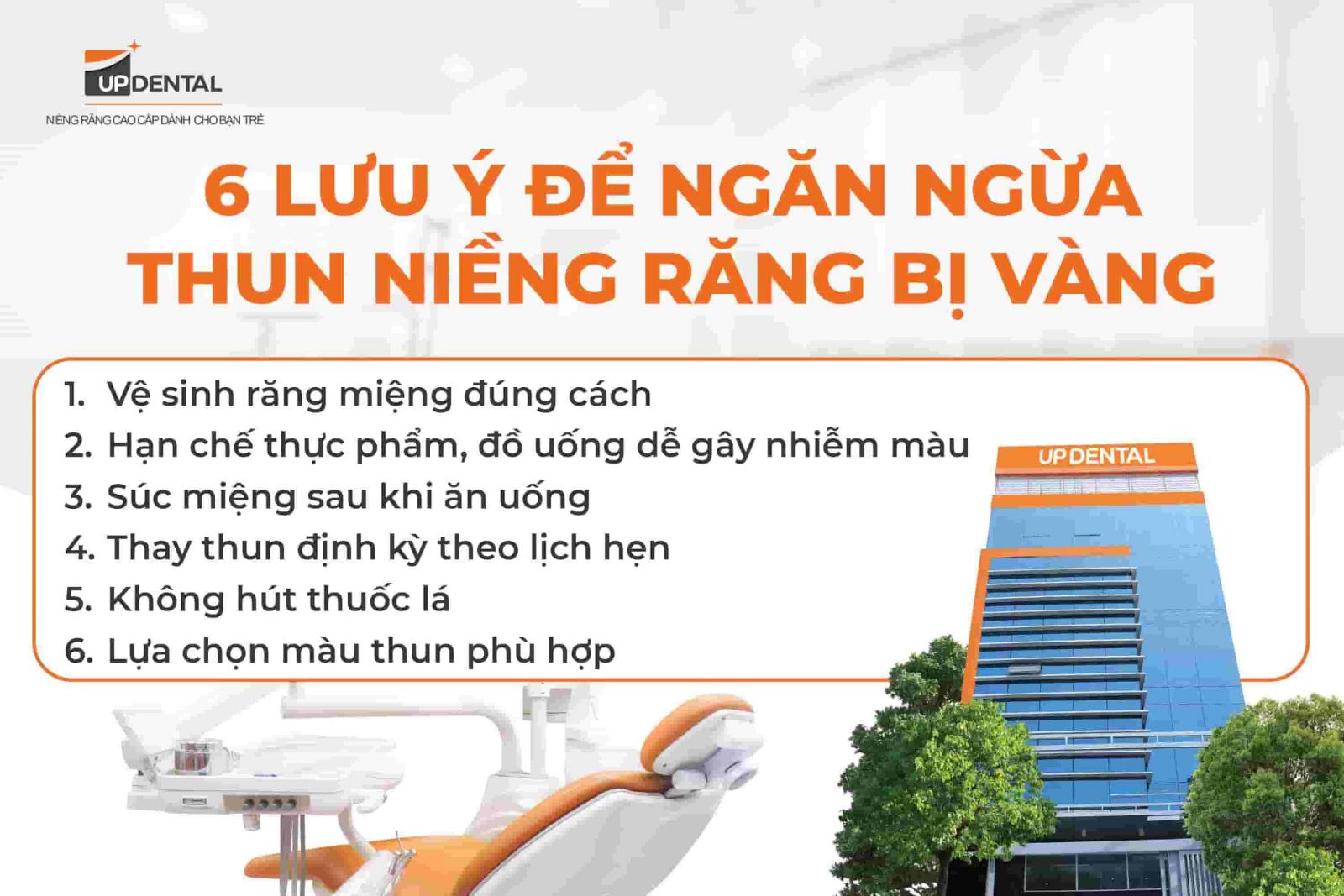 6 lưu ý để ngăn ngừa thun niềng răng bị vàng