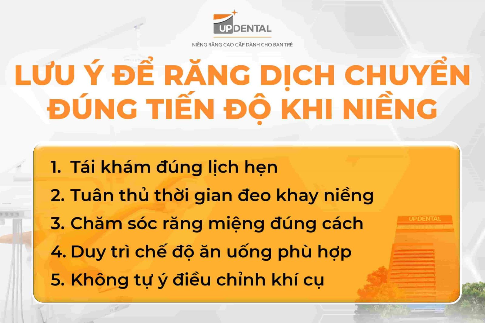 Lưu ý để răng dịch chuyển đúng tiến độ khi niềng