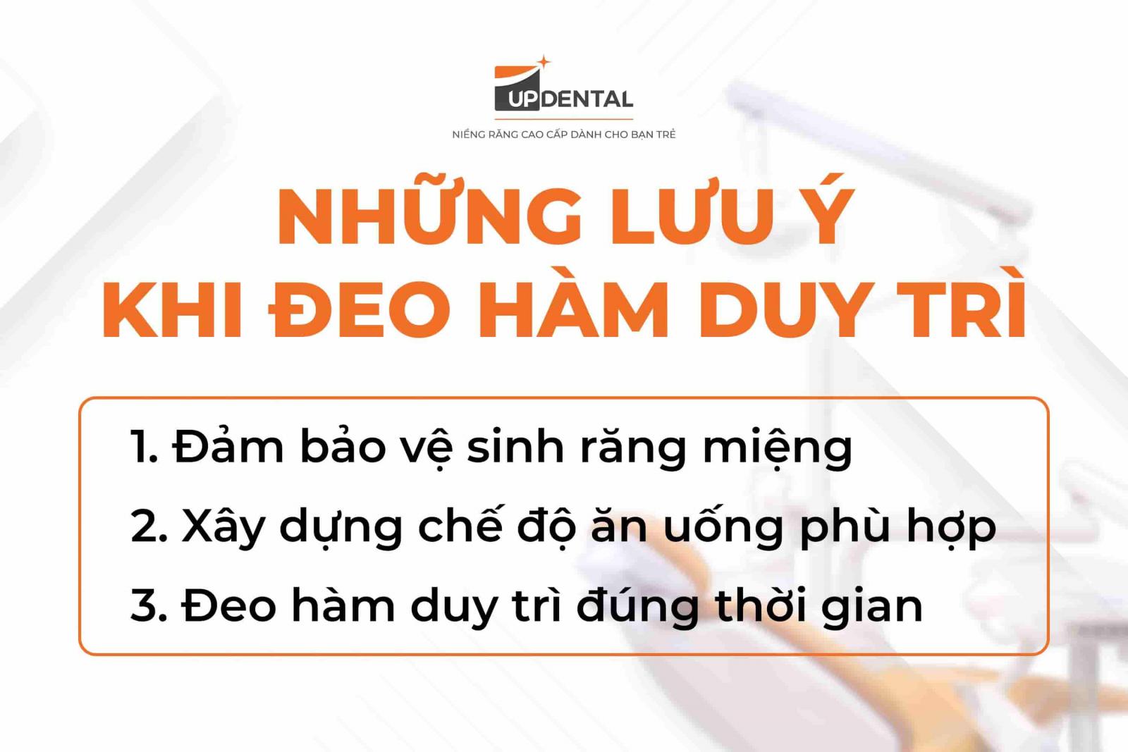 Những lưu ý khi đeo hàm duy trì