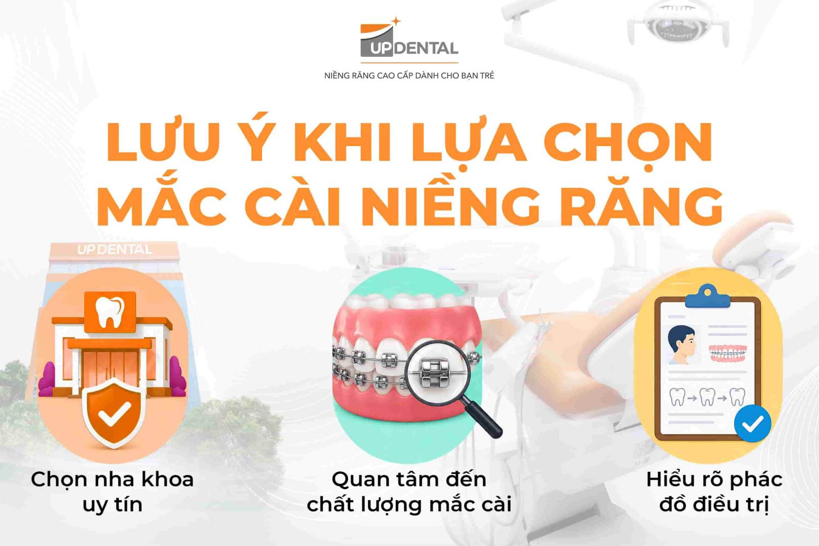 Lưu ý khi lựa chọn mắc cài niềng răng