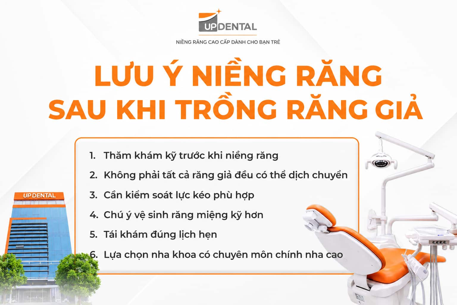Lưu ý niềng răng sau khi trồng răng giả