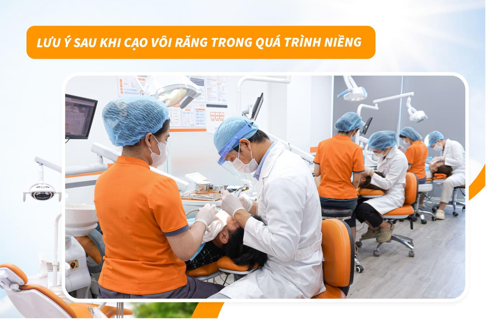 Lưu ý sau khi cạo vôi răng trong quá trình niềng