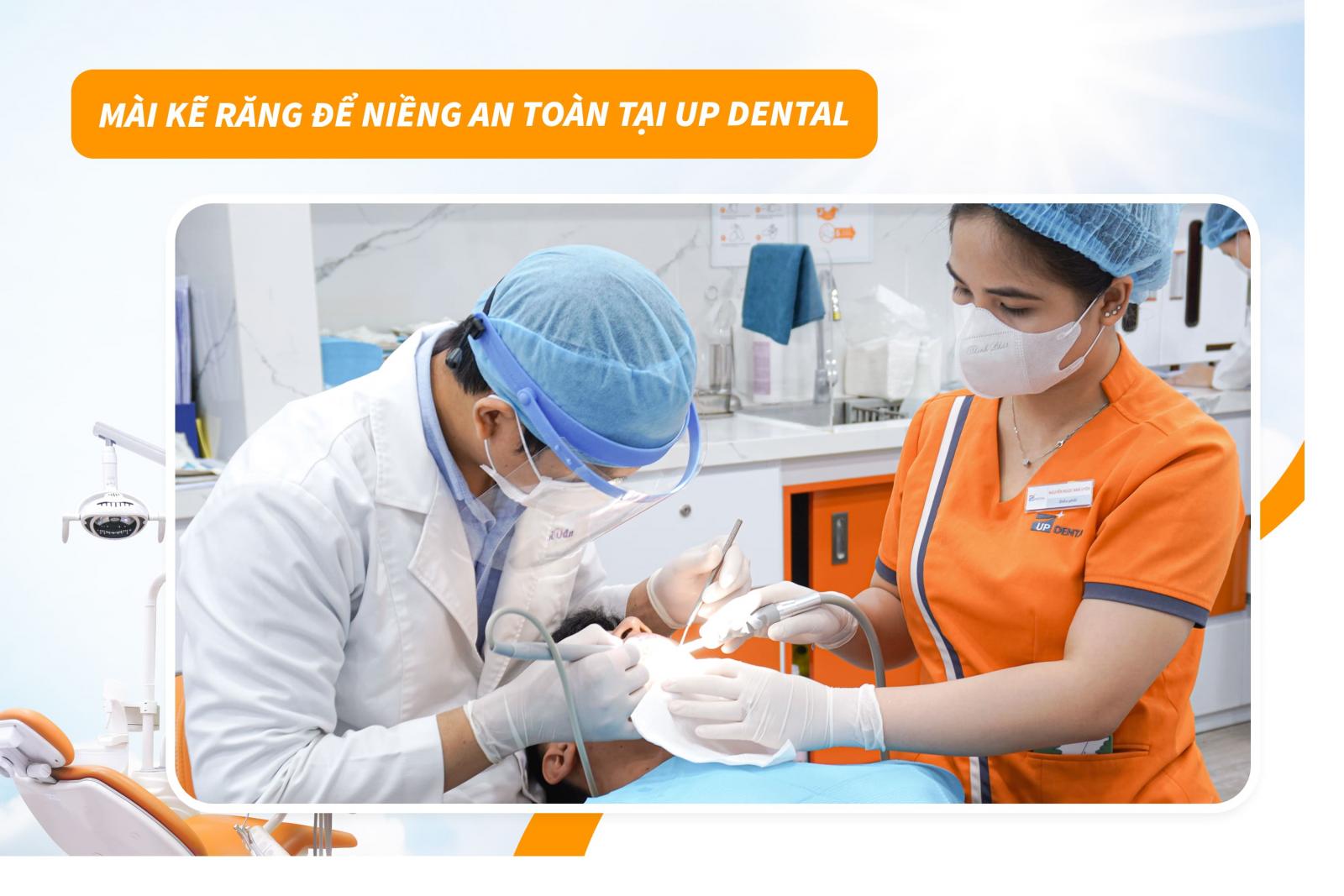 Mài kẽ răng để niềng an toàn tại Up Dental