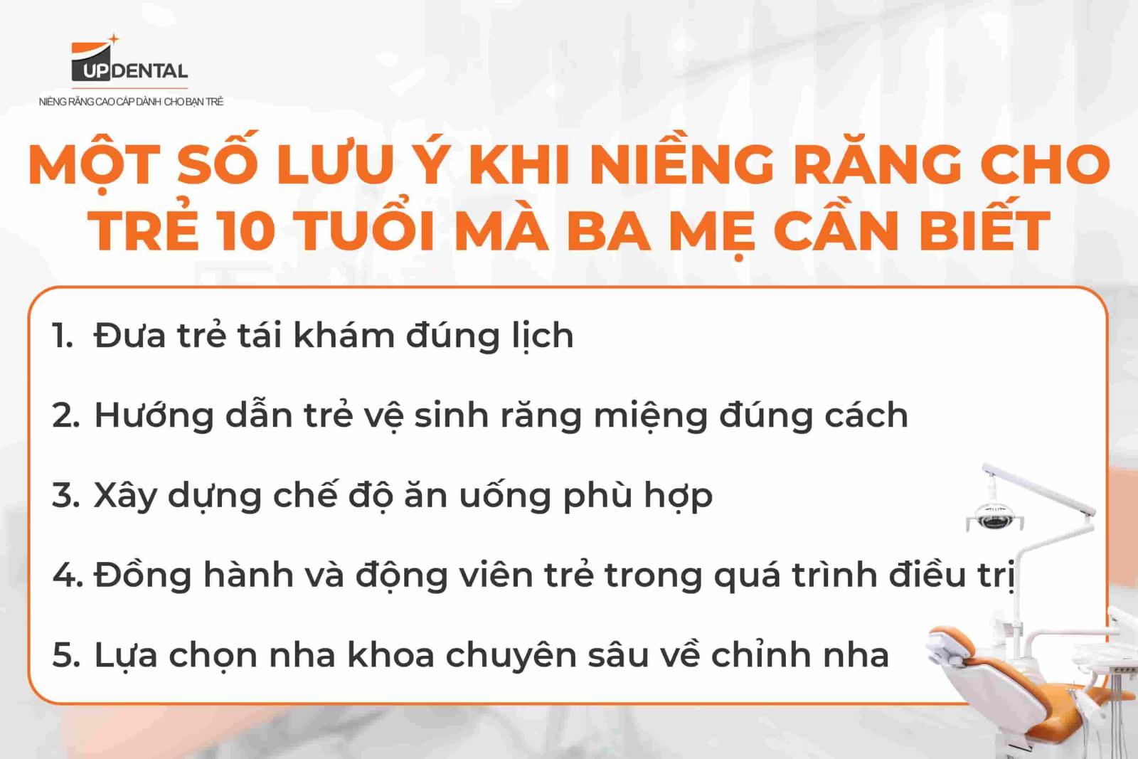 Một số lưu ý khi niềng răng cho trẻ 10 tuổi mà ba mẹ cần biết