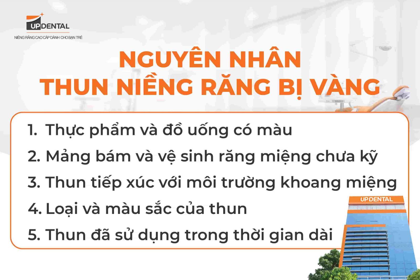 Nguyên nhân thun niềng răng bị vàng