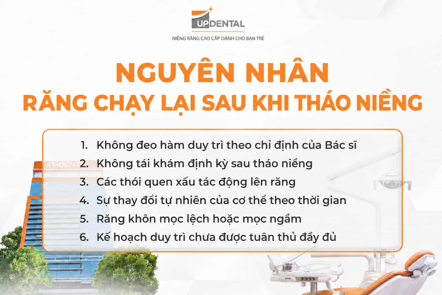 Nguyên nhân răng chạy lại sau khi tháo niềng