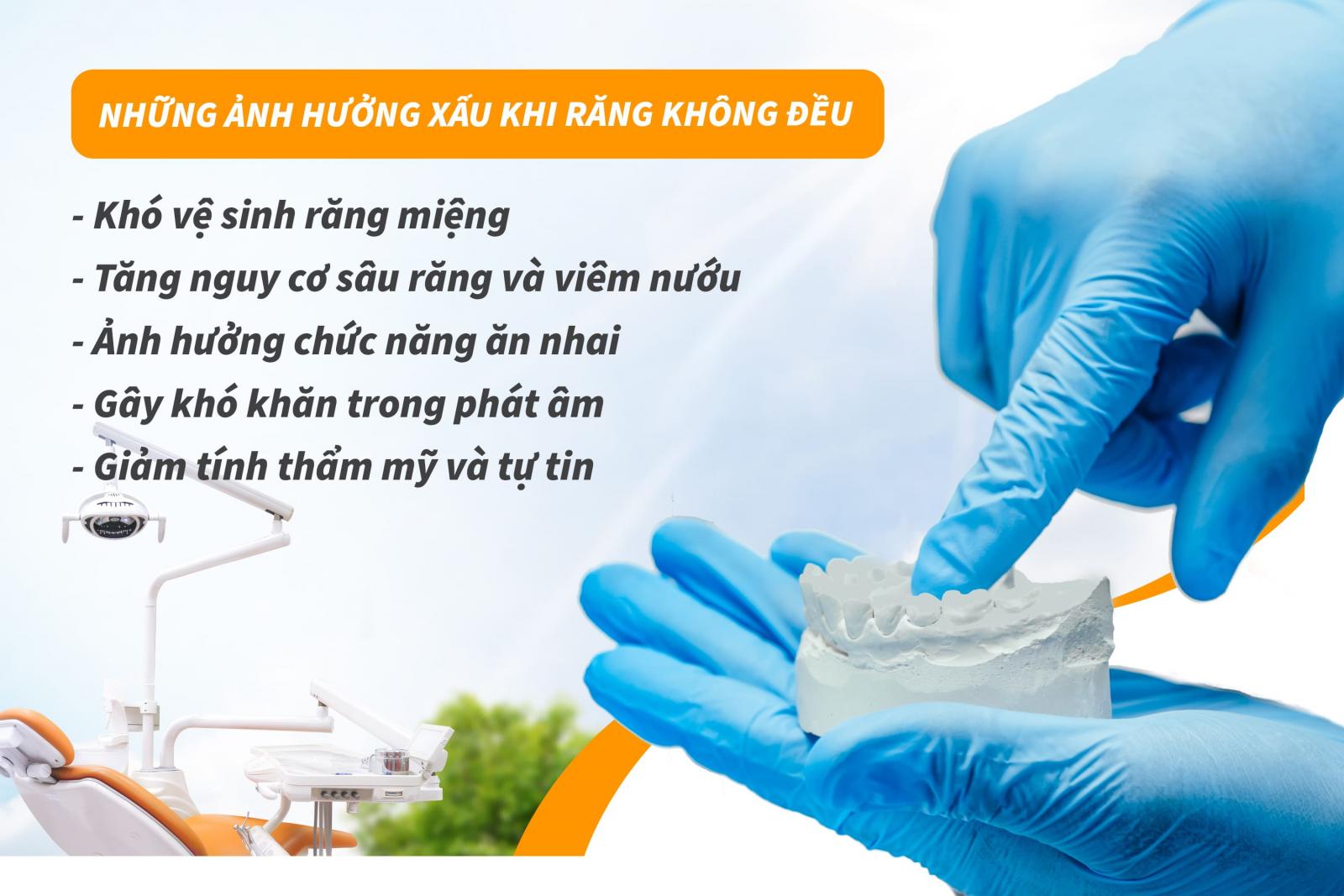 Răng không đều ảnh hưởng như thế nào?