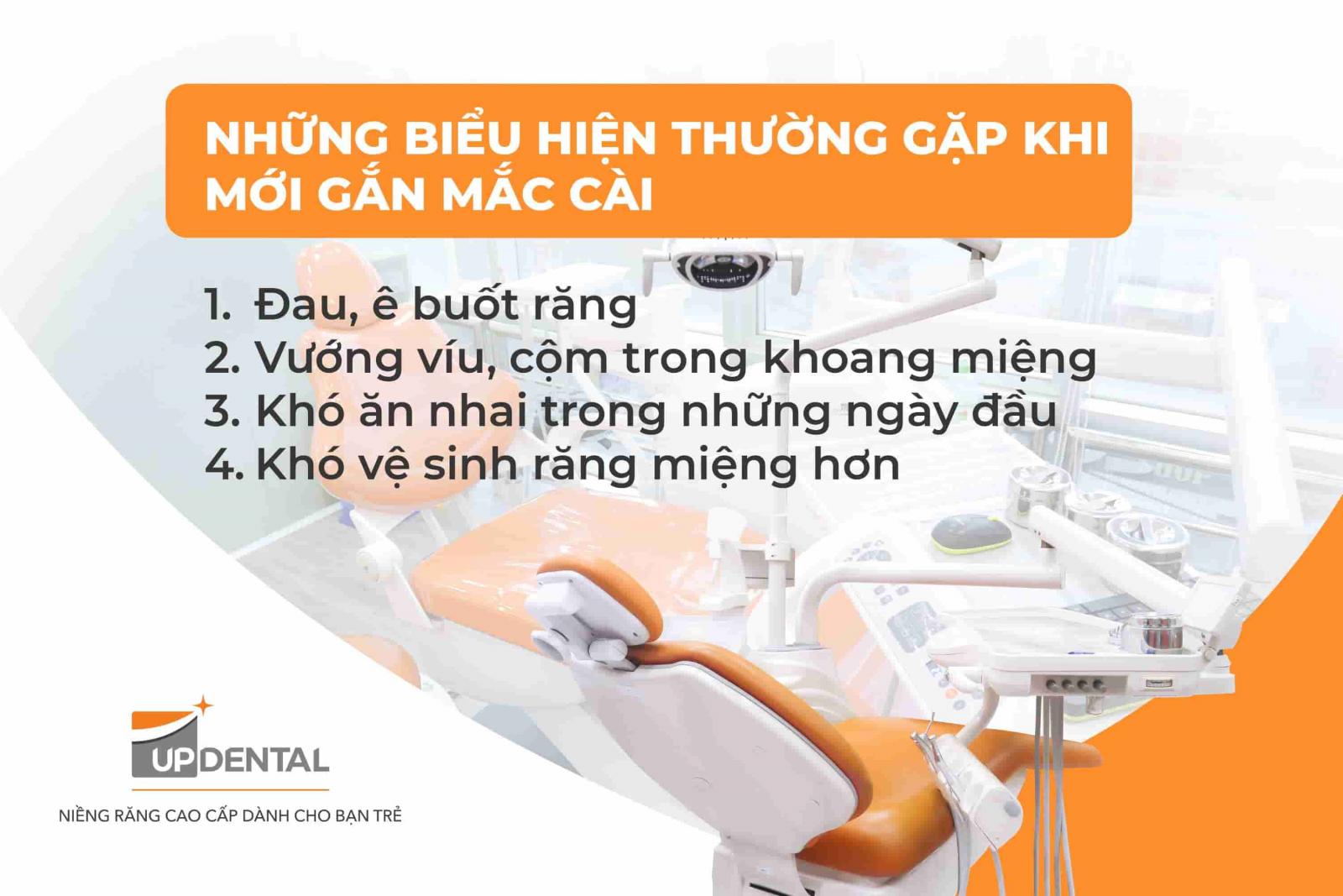 Những biểu hiện khi mới gắn mắc cài 
