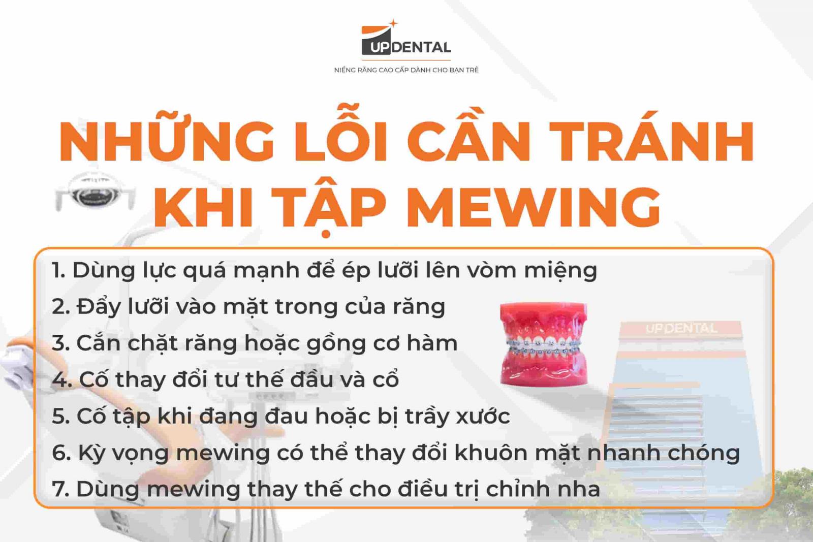 Những lỗi cần tránh khi tập mewing