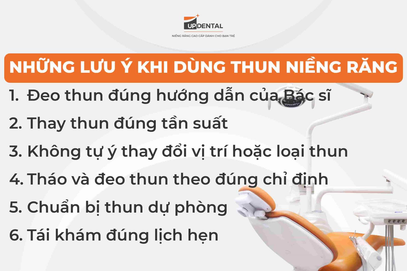 Những lưu ý khi dùng thun niềng răng