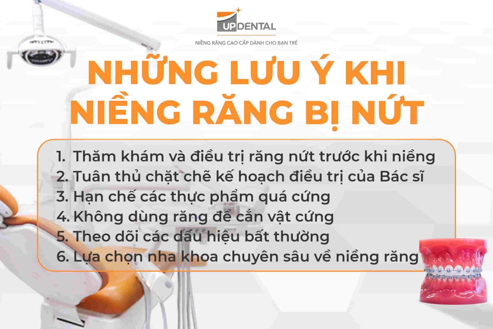 Những lưu ý khi niềng răng bị nứt