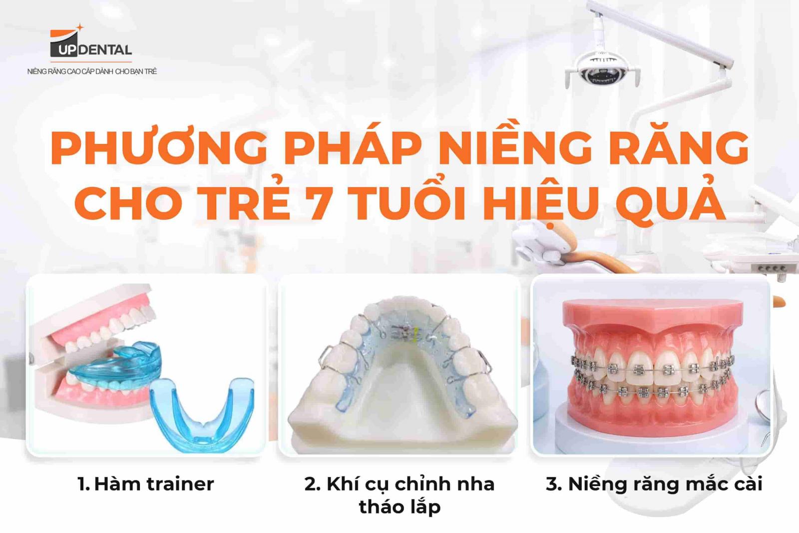 Phương pháp niềng răng cho trẻ 7 tuổi hiệu quả