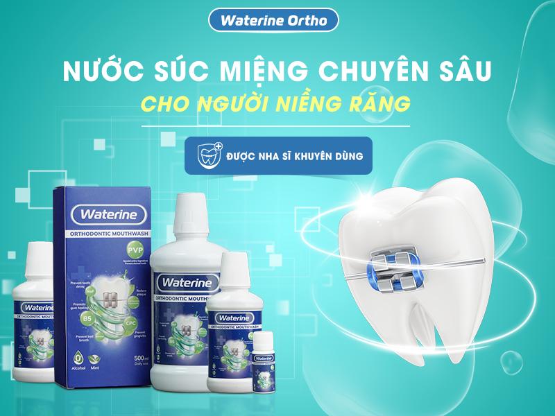 Nước súc miệng chuyên sâu cho người niềng răng Waterine Ortho