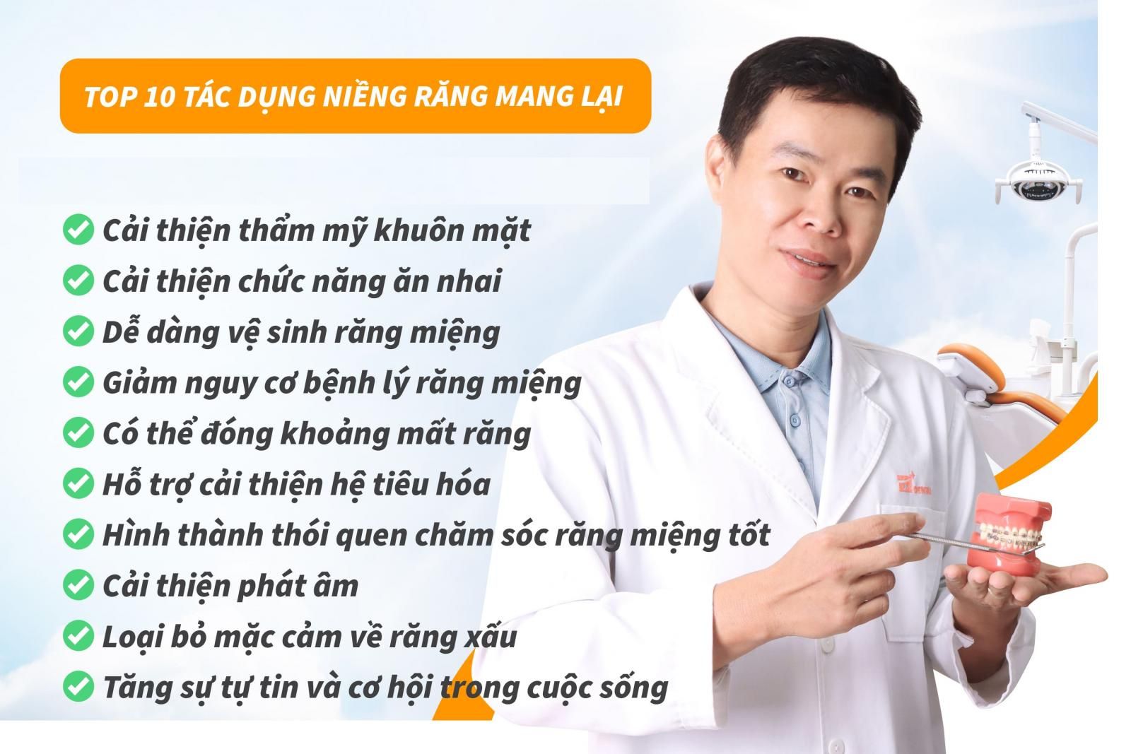 Top 10 tác dụng niềng răng mang lại