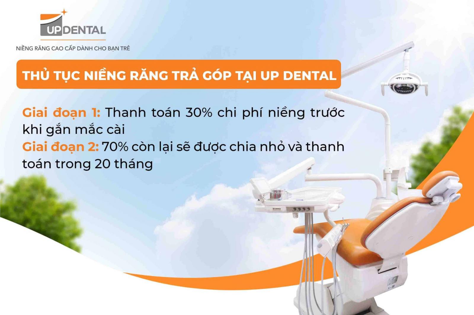 Thủ tục niềng răng trả góp tại Up Dental