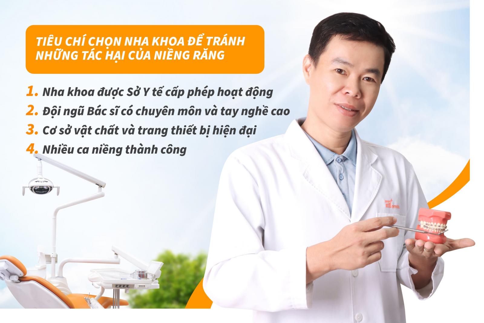 Tiêu chí chọn nha khoa để tránh những tác hại của niềng răng
