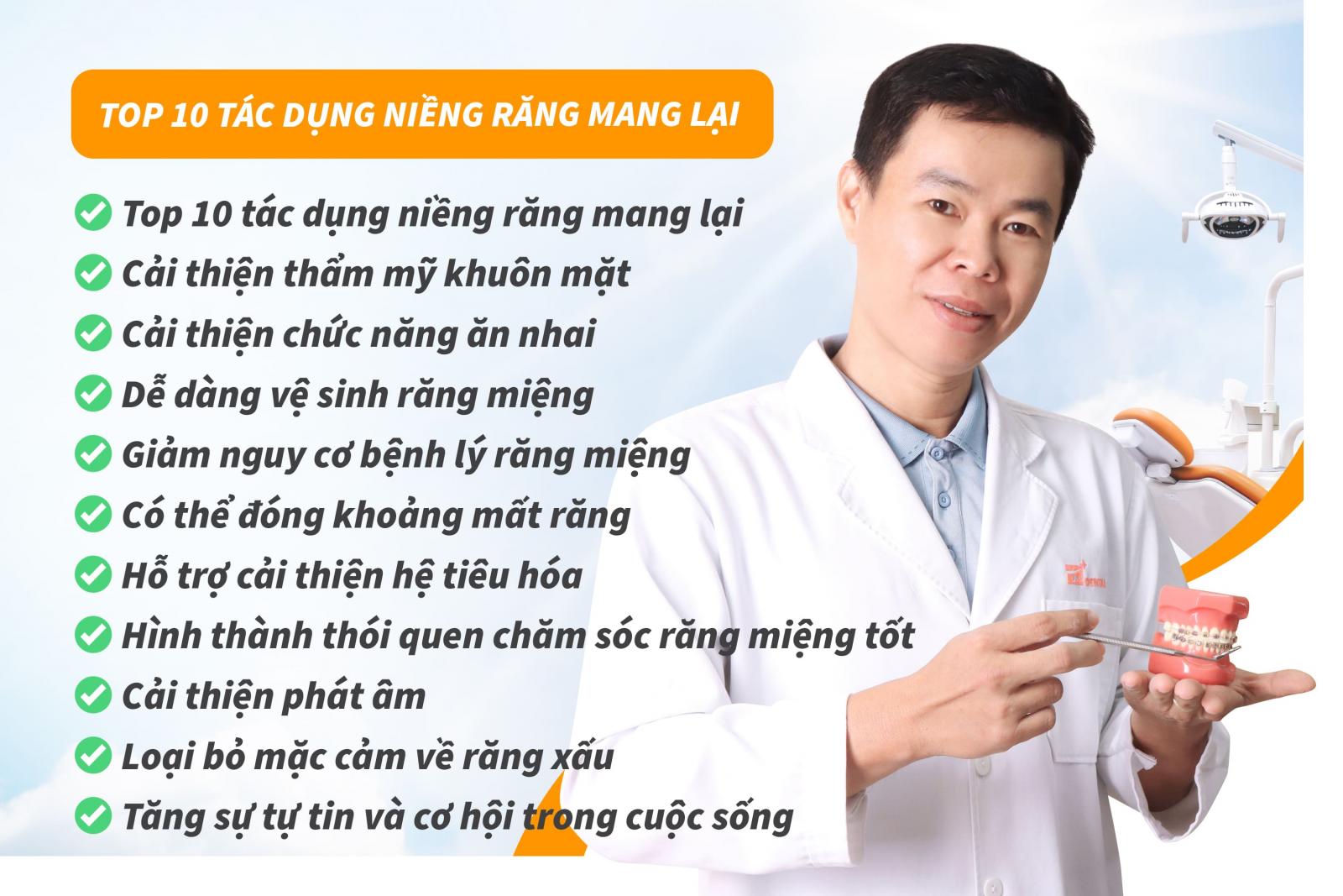 Top 10 tác dụng niềng răng mang lại