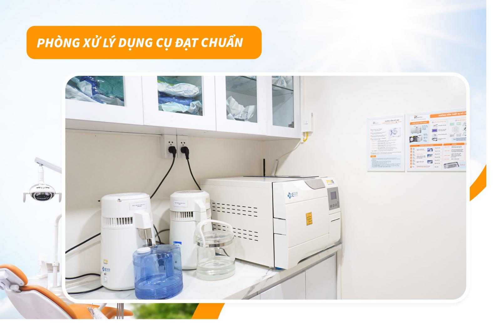 Phòng xử lý dụng cụ đạt chuẩn