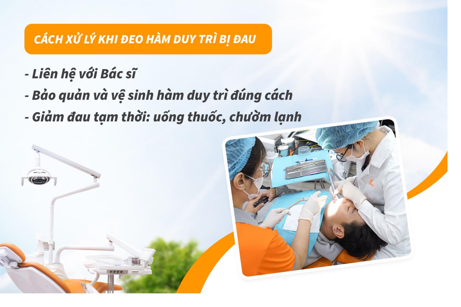 Hướng xử lý khi đeo hàm duy trì bị đau