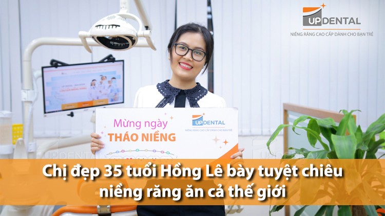Chị đẹp 35 tuổi Hồng Lê bày tuyệt chiêu niềng răng ăn cả thế giới
